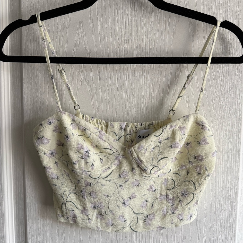 Aritzia Sunday Best Floral Crop Top